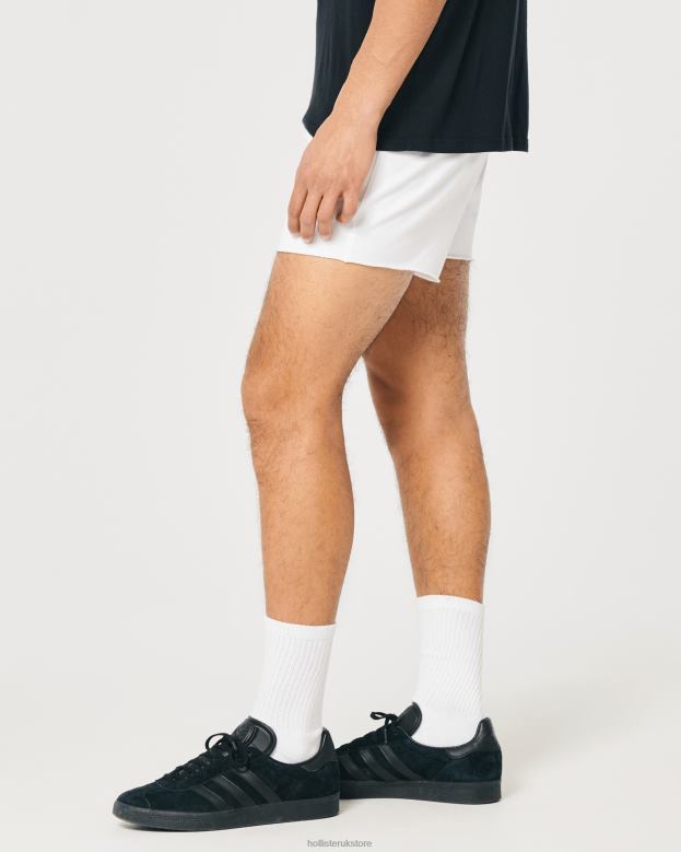 Bottoms Hollister Men Terry Fleece Logo Shorts 5\\ 488201331 White